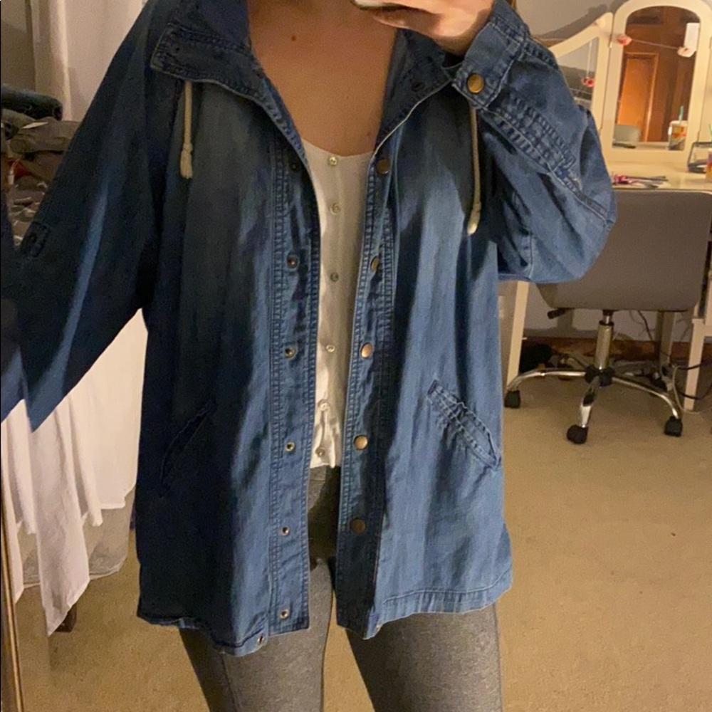 Hooded jean jacket